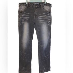 Affliction ACE Faded Gray Distressed 7- Pocket Jeans Mens size 40